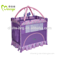 baby girl's bed with toy bar and toys/playpen/playard/baby pink crib with second layer/barbie bed